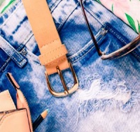 Photo  blue jean belt